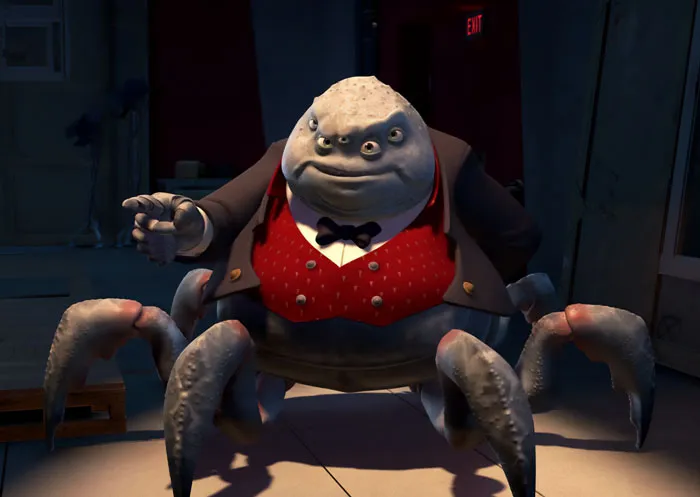 Henry J. Waternoose wearing a bow tie 