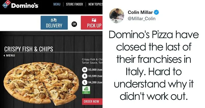 Folks React To Domino’s Pizza Closing Its Doors To The Last Store In Italy After Failing To Impress Locals