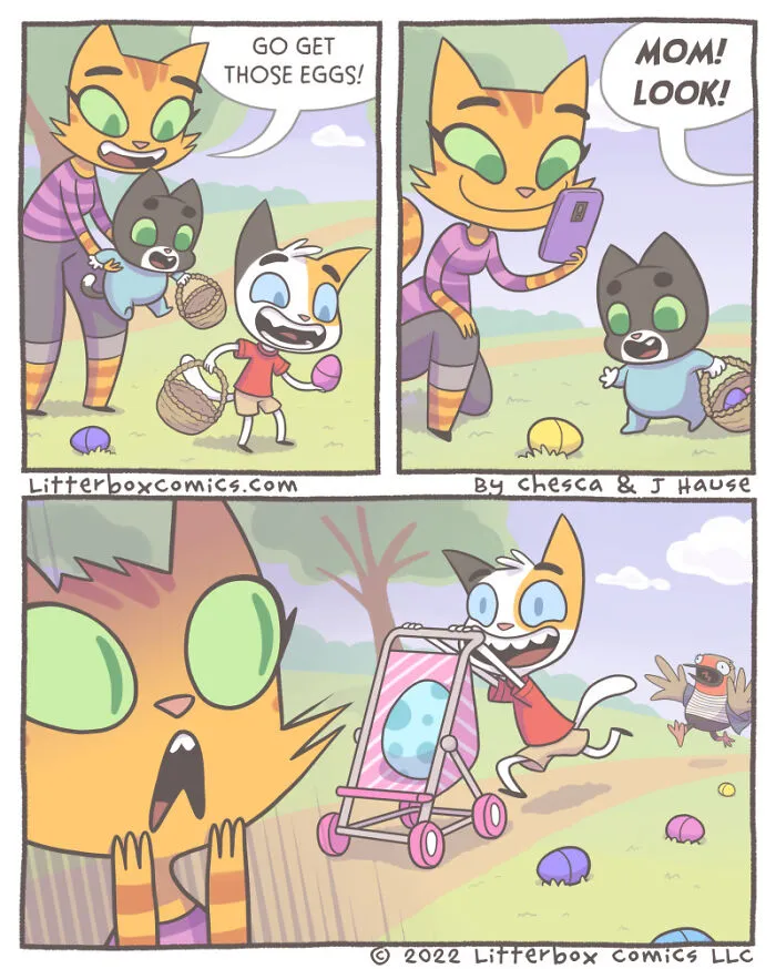 I Illustrate My Experience As A Modern-Day Parent In 30 Comics With A Feline Twist (New Pics)