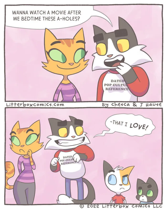 I Illustrate My Experience As A Modern-Day Parent In 30 Comics With A Feline Twist (New Pics)