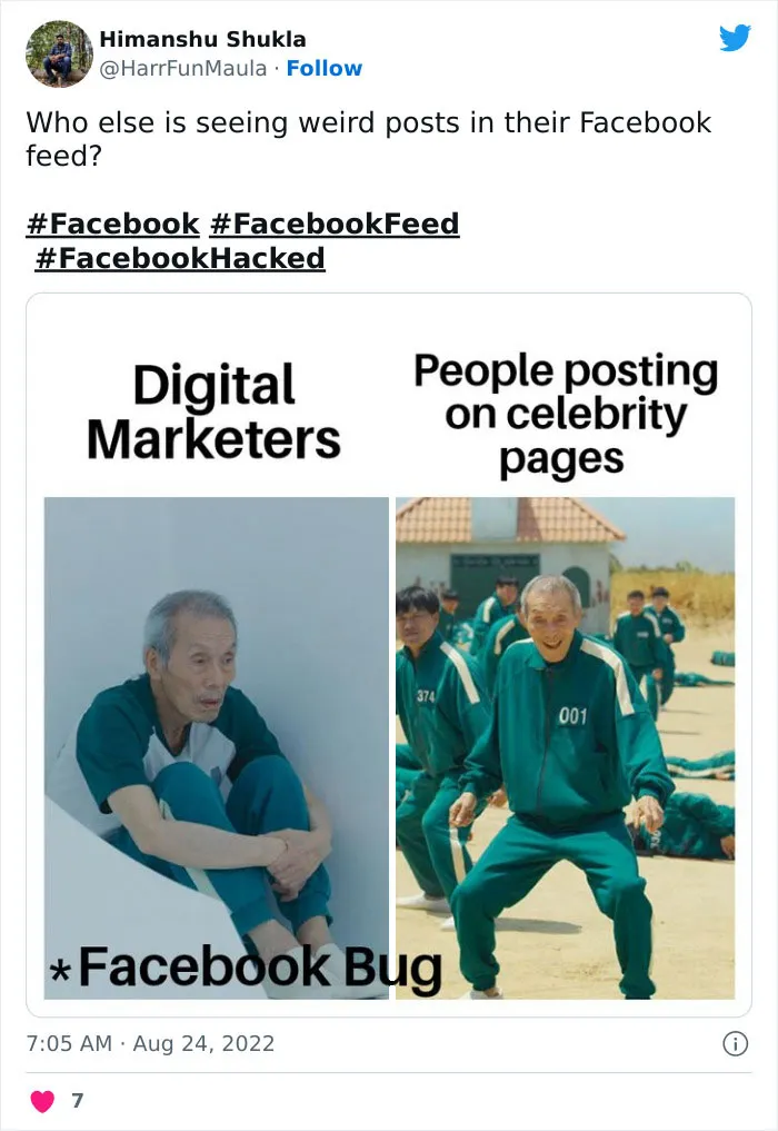 Newest Facebook Feed Glitch Has The Internet In Stitches (35 Reactions)