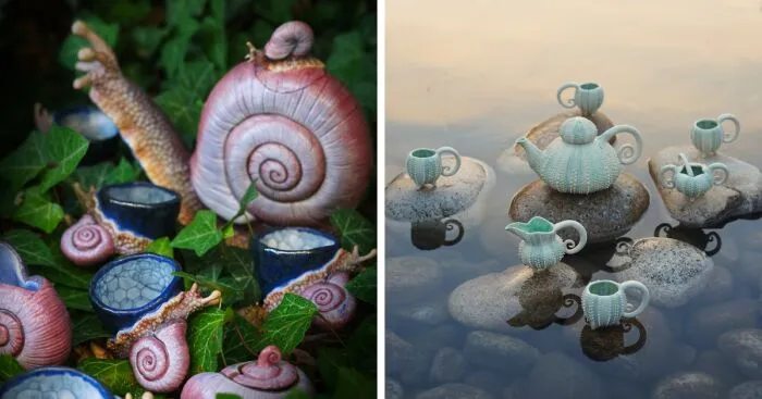 I Hand-Sculpted These Whimsical Tea Sets (9 Pics)