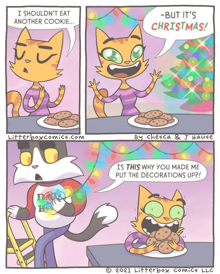 I Illustrate My Experience As A Modern-Day Parent In 30 Comics With A Feline Twist (New Pics)