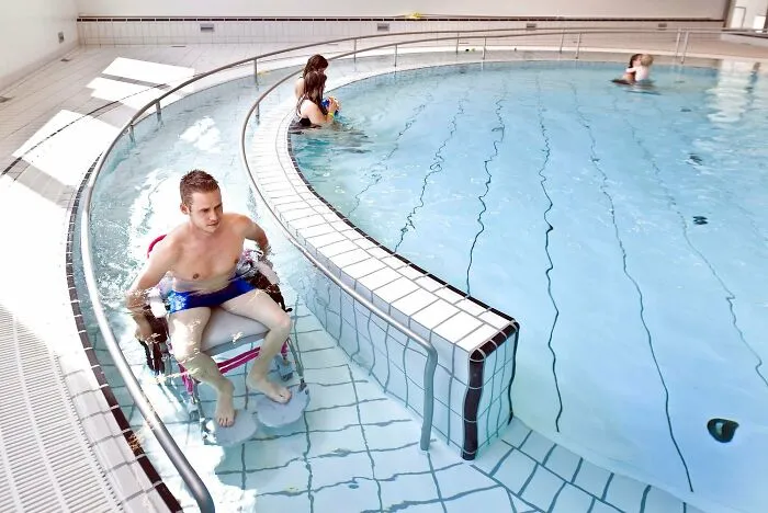 Pool And Water Slide, Egmont Højskolen ("Folk High School"), Western Denmark