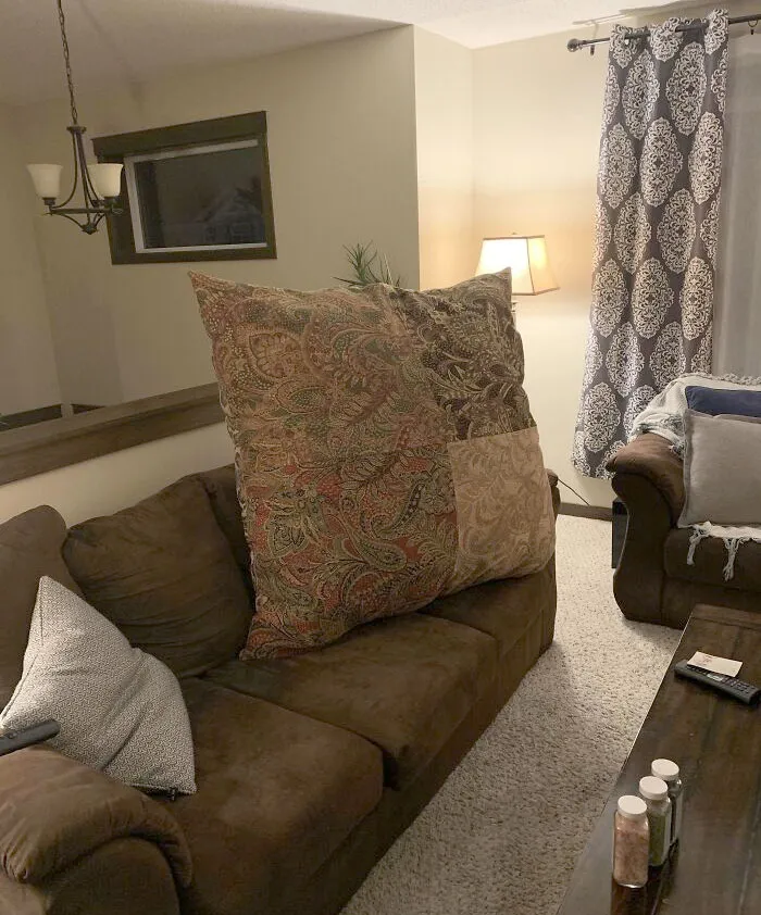 The Pillow My Mom Made Me Really Ties The Room Together