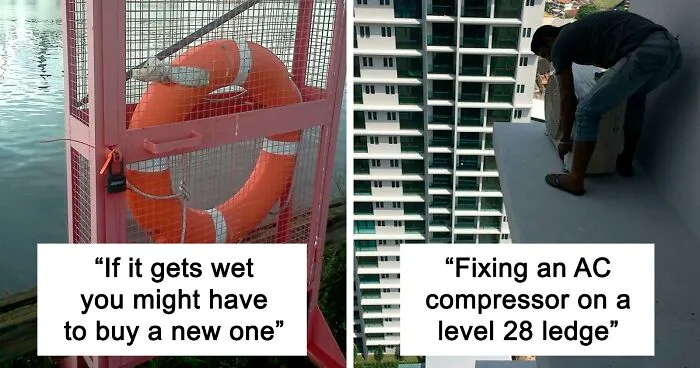 “Safety First!”: This Online Group Is Dedicated To The Dumbest Work Safety Examples, Here Are 45 Of The Worst Ones (New Pics)