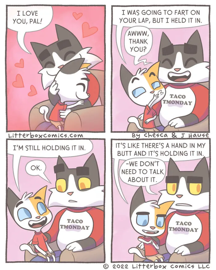 I Illustrate My Experience As A Modern-Day Parent In 30 Comics With A Feline Twist (New Pics)