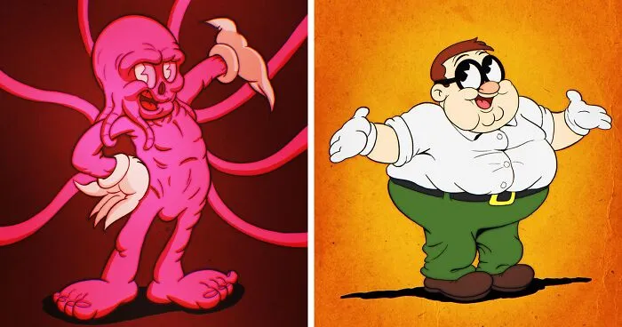 Artist Renders Popular Cartoon And TV Show Characters In The Aesthetics Of 1930s Animations (56 New Pics)