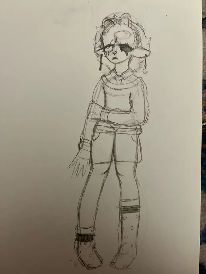 Sage The Alien(Uncolored Sketch)