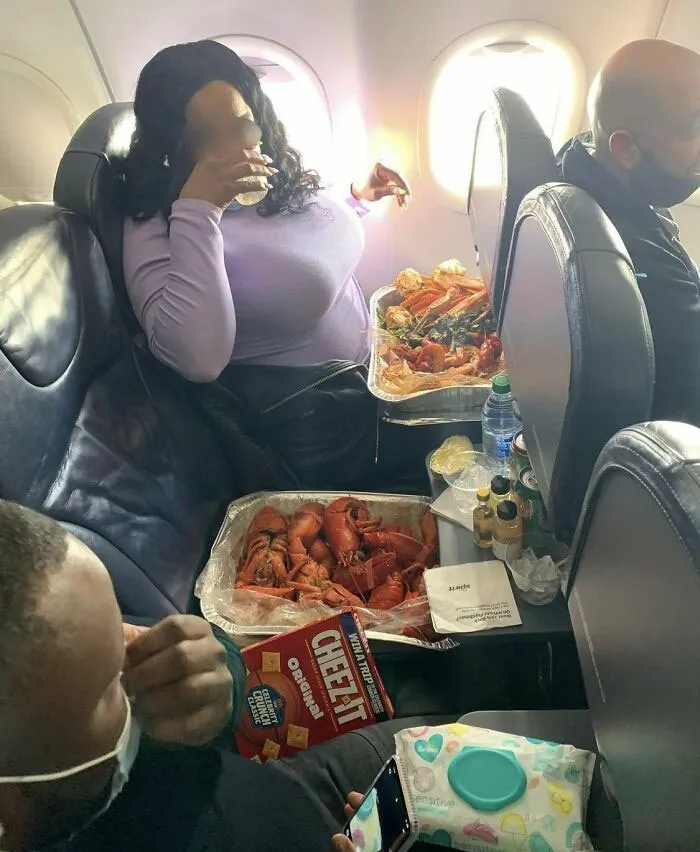 Un poco de langosta en el vuelo