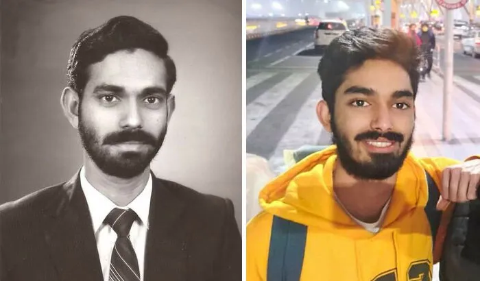 Me And My Dad. 1982 And 2021. Both Age 20, 39 Years Apart
