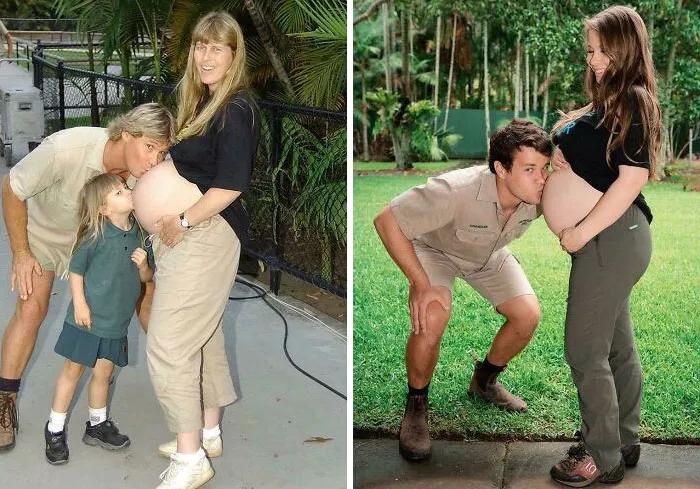 Bindi Irwin And Her Husband Recreate Her Mom And Dad's Pregnancy Photo