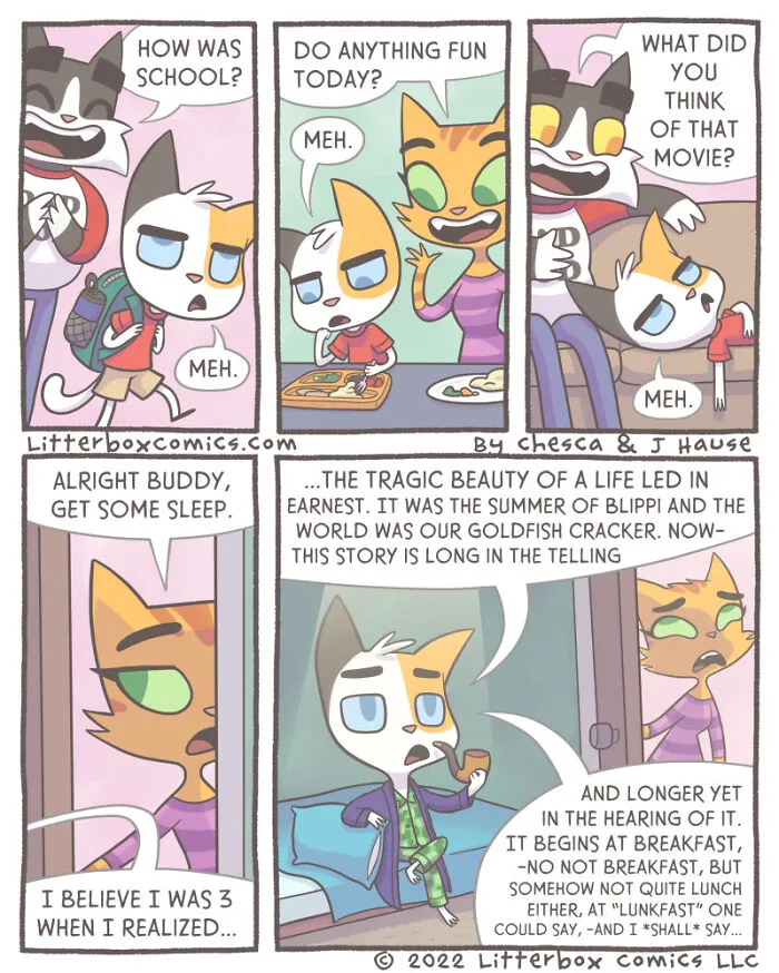 I Illustrate My Experience As A Modern-Day Parent In 30 Comics With A Feline Twist (New Pics)