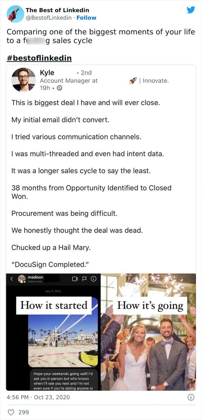 40 Cringeworthy LinkedIn Posts That Got Called Out By This Twitter Page