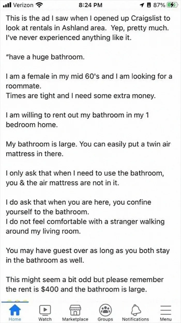 Super Roomy Bathroom??!!