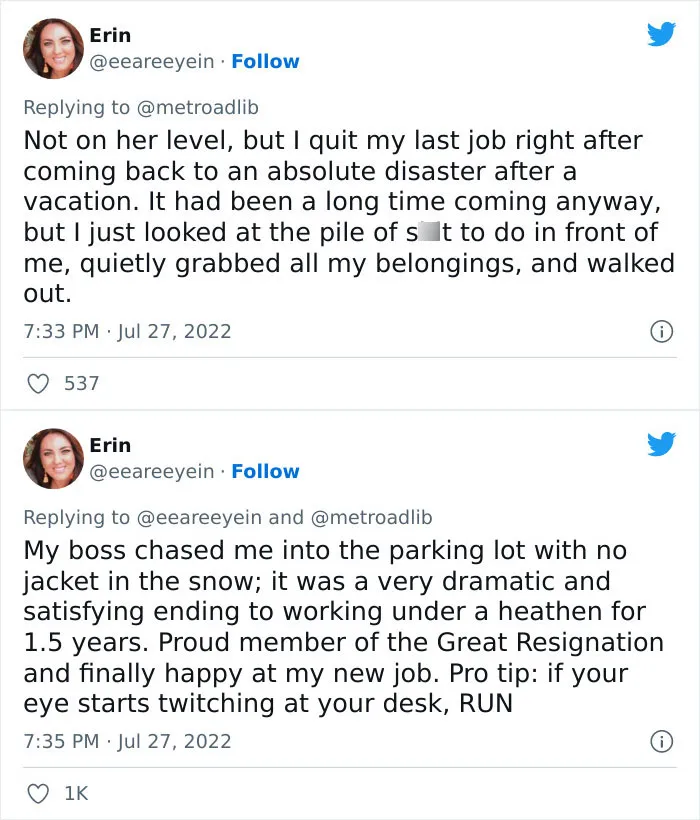 30 Wild And Iconic Ways People Quit Their Jobs, As Shared In This Viral Twitter Thread
