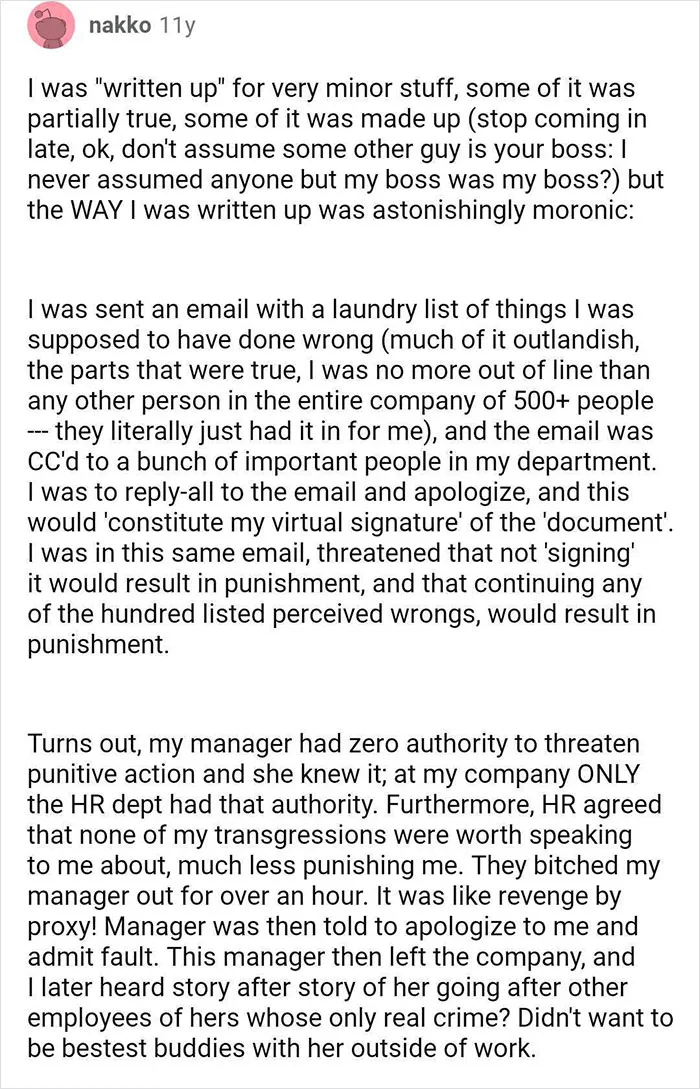 I Was "Written Up" For Very Minor Stuff