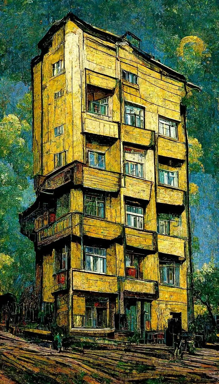 This Artist Tested The Abilities Of A.I. To Create Architectural Paintings In Different Styles (27 Pics)