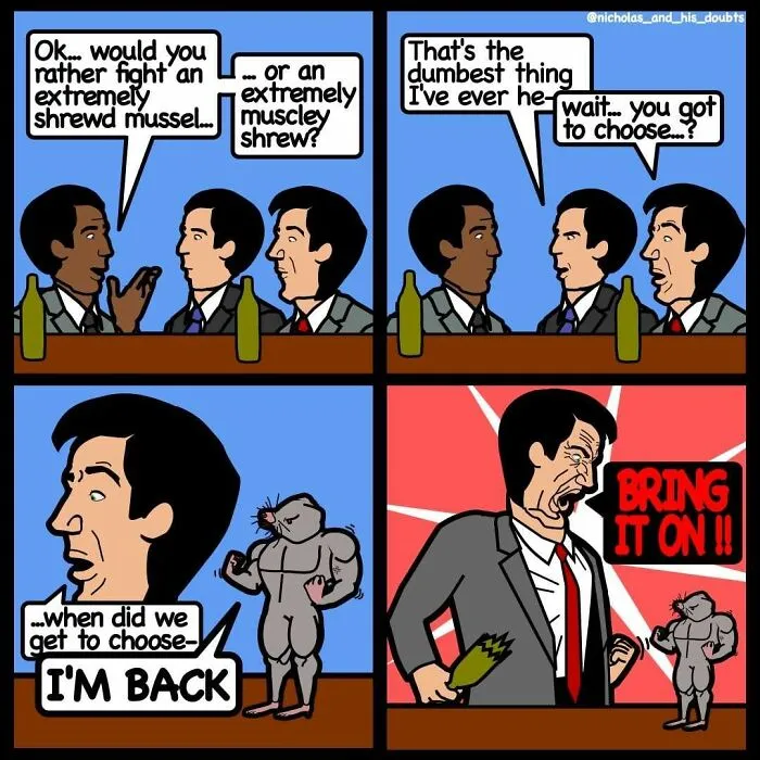 Artist Made These 31 Hilariously Absurd Comics With Ridiculously Unexpected Twists