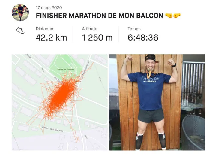 Paris Marathon Was Cancelled So This Dude Ran Back And Forth On His 7 Meter Balcony For A Marathon Length