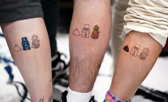 Spongebob Squarepants Siblings Tattoos