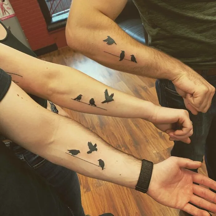 Birds Tattoos For Siblings