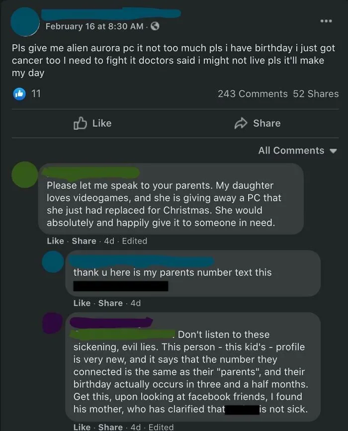 "Pls I Have Birthday I Just Got Cancer Too"