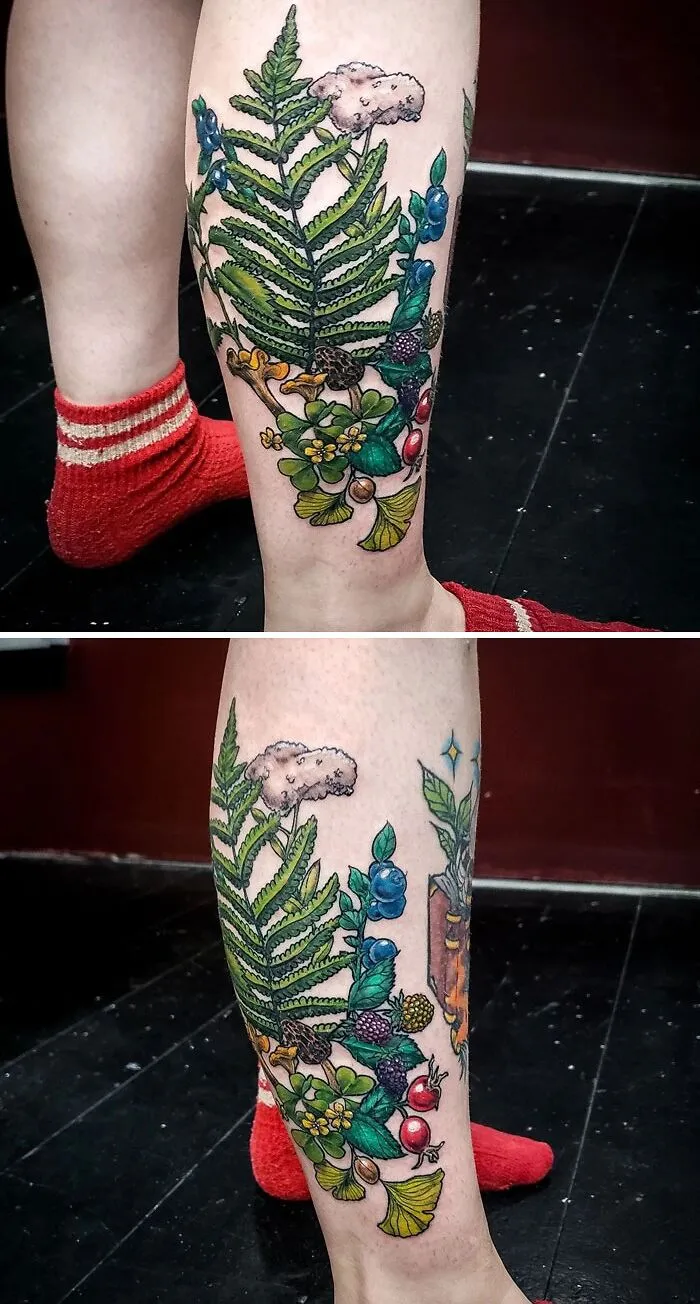 Edible Plants Of The PNW! So Happy I Got To Finally Do This Piece That Was Up For Grabs