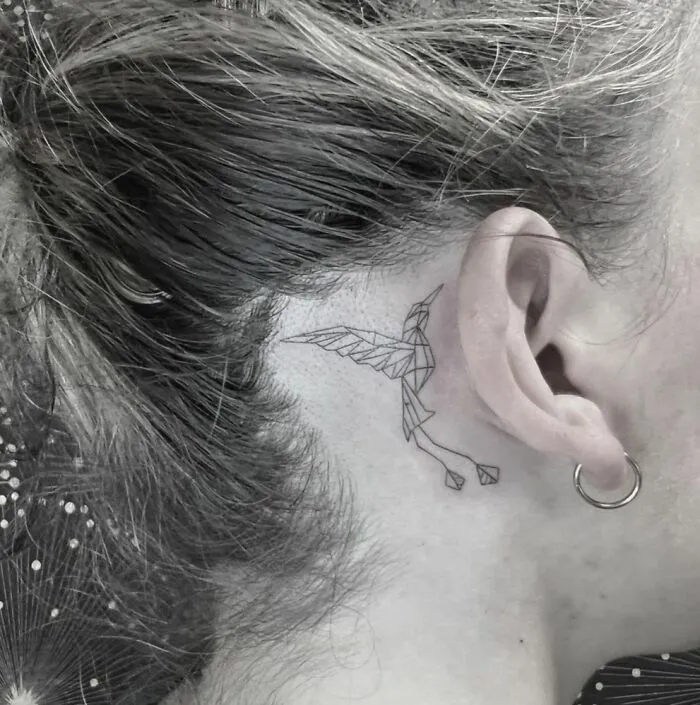Abstract Bird Tattoo
