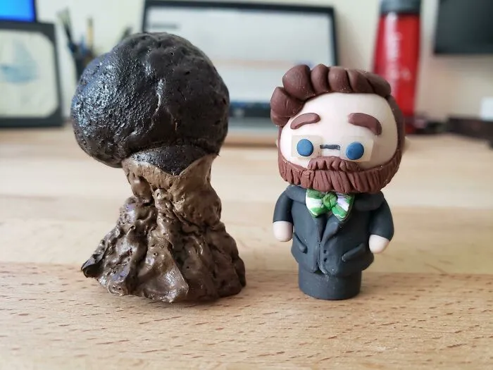 Made Cake Toppers For My Wedding And Forgot To Check The Oven's Temp Before Putting My Fiancée In