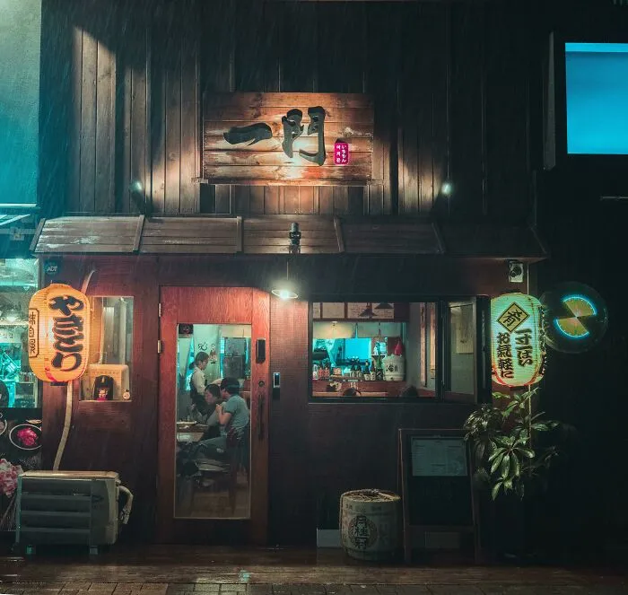 This Japanese Restaurant During Last Night's Storm