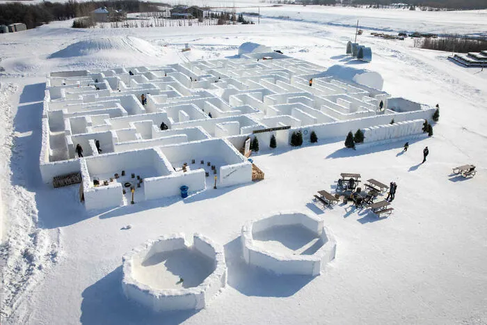 World's Largest Snow Maze. Manitoba, Canada