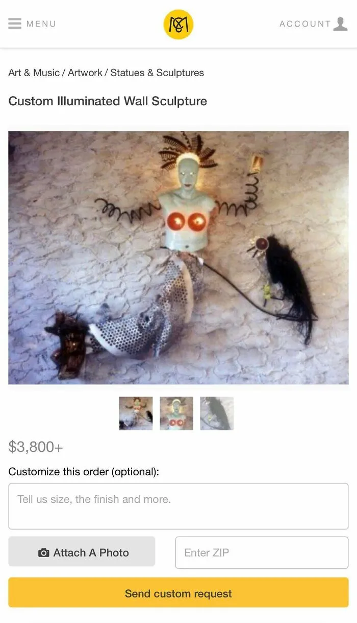 At The Bargain Price Of Just $3,800 You Could Be The Proud Owner Of An 8ft Tall Nightmare-Fuel Trash Mermaid