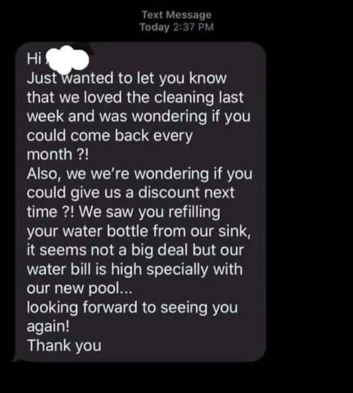 Not The Water Bottle!