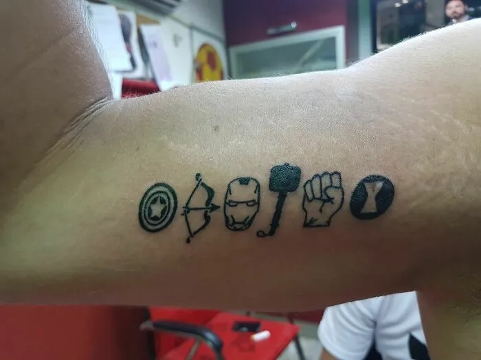 First Tattoo, Proud That It Is Marvel Themed