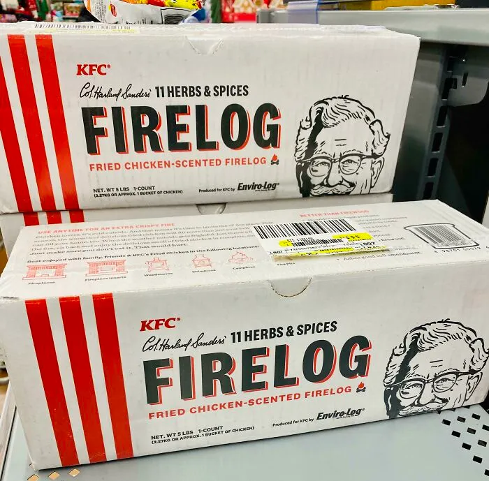 Fried Chicken Scented Fire Log