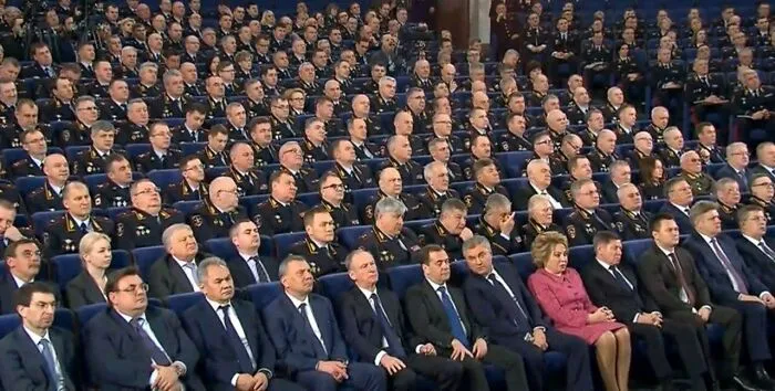 Una convención de la policía en Rusia