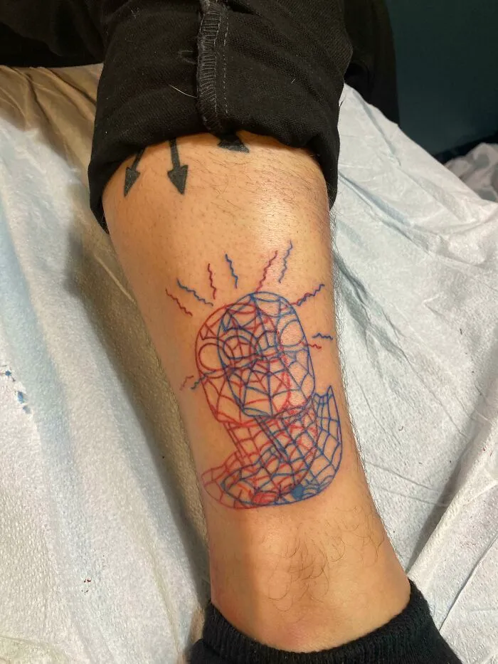My New Spider-Sense Tattoo Done By Steph Alvarez At Main Street Tattoos In Merced, CA