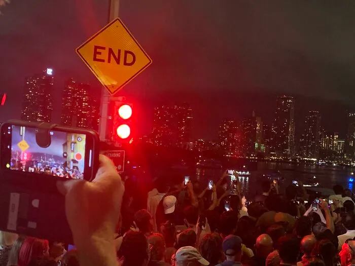 NYC Fireworks - Guy Films For 15 Mins But Forgets To Hit "Record"