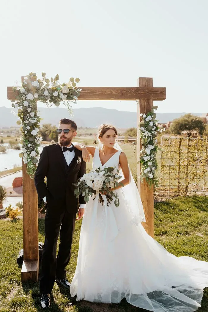 I Posted A Few Months Ago While I Was Working On It... But Here’s The Finished Product Of My DIY Arch Florals. All Silks, Because We Got Married In Hot Weather. Really Happy With How It Turned Out!