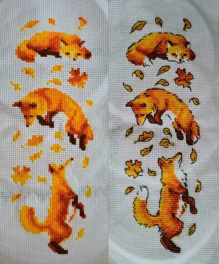 Adding The Backstitches To My Cross-Stitch Embroidery