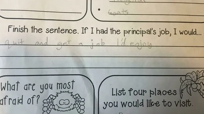 Potentially The Best Answer My Daughter Has Ever Given On A Worksheet