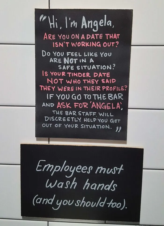 This Brewery Has A Sign In The Bathroom That Offers A Backup Plan In Case Your Date Isn't Going So Well