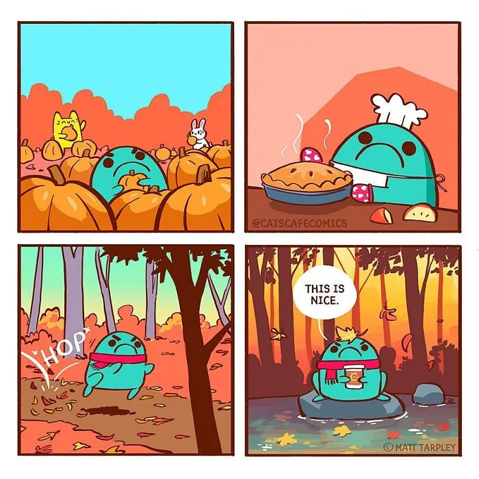 "A Calming Place Where Everyone Can Feel Welcome": 30 Comics By Matt Tarpley Depicting The Lives Of Cute Animals