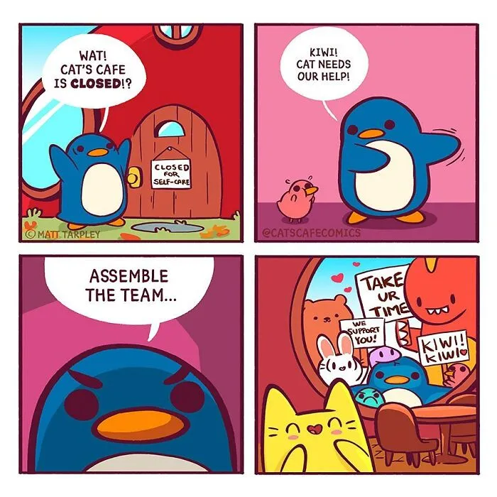 "A Calming Place Where Everyone Can Feel Welcome": 30 Comics By Matt Tarpley Depicting The Lives Of Cute Animals