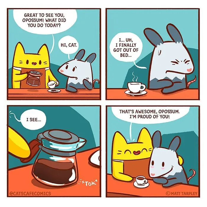 "A Calming Place Where Everyone Can Feel Welcome": 30 Comics By Matt Tarpley Depicting The Lives Of Cute Animals