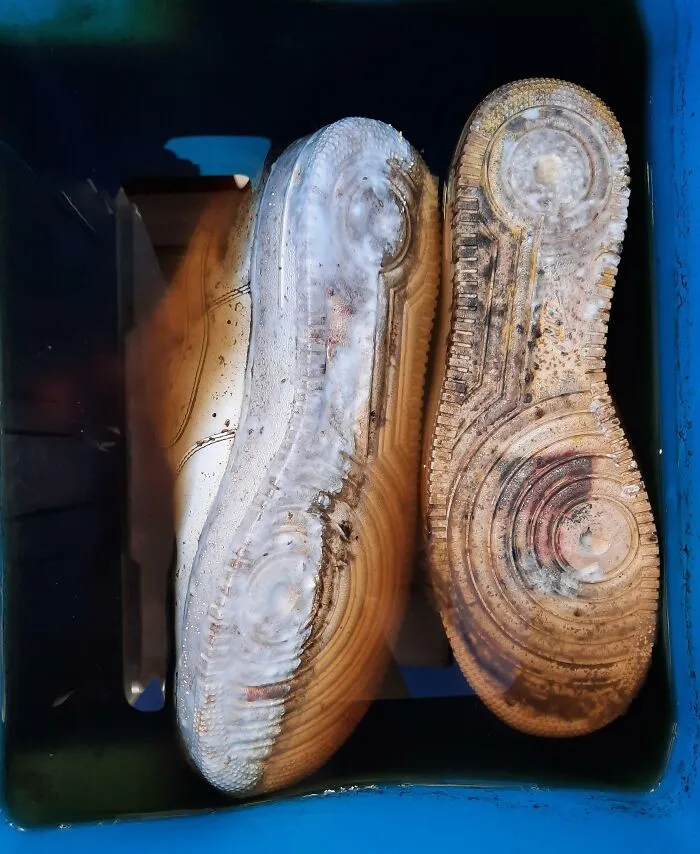 My Brother Tried To Dye His Brand New Nikes In Coffee And Forgot About Them For A Month