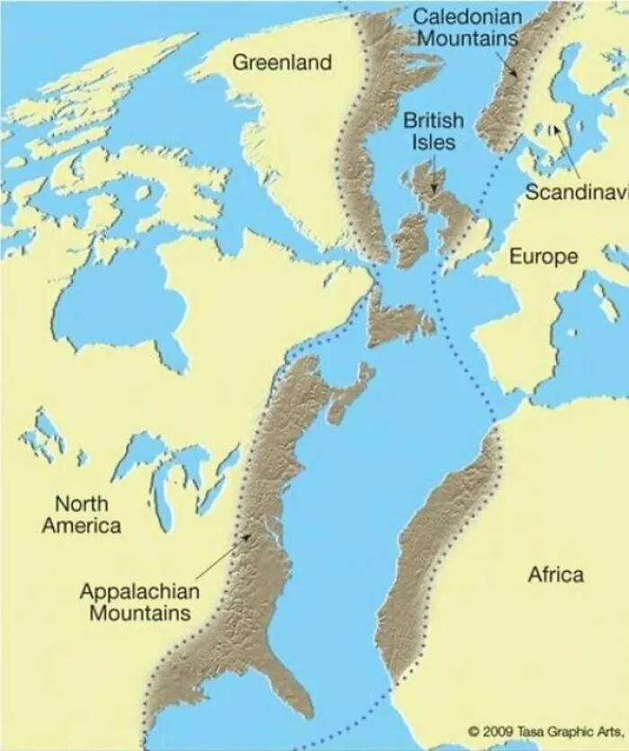 The Scottish Highlands, The Appalachians, And The Atlas Are The Same Mountain Range, Once Connected As The Central Pangean Mountains