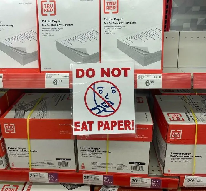 Sign Posted At Staples' Office Supply Store