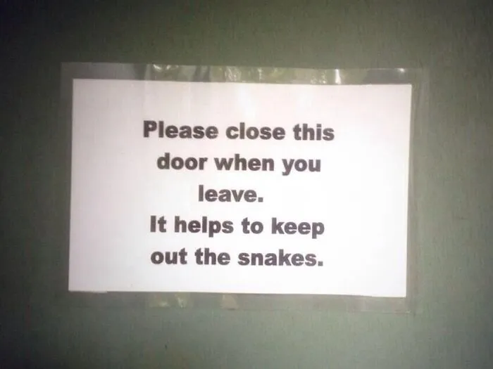 Recently Took A Trip To Australia. I Found This Sign On A Bathroom Door At Our Hotel